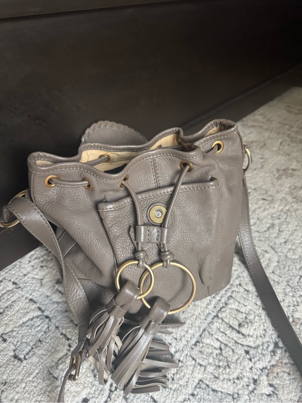 See By Chloé Gray Tassel Leather Crossbody - Picture 9 of 14